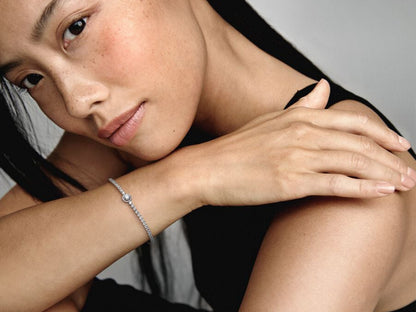 Sparkling Halo Tennis Bracelet