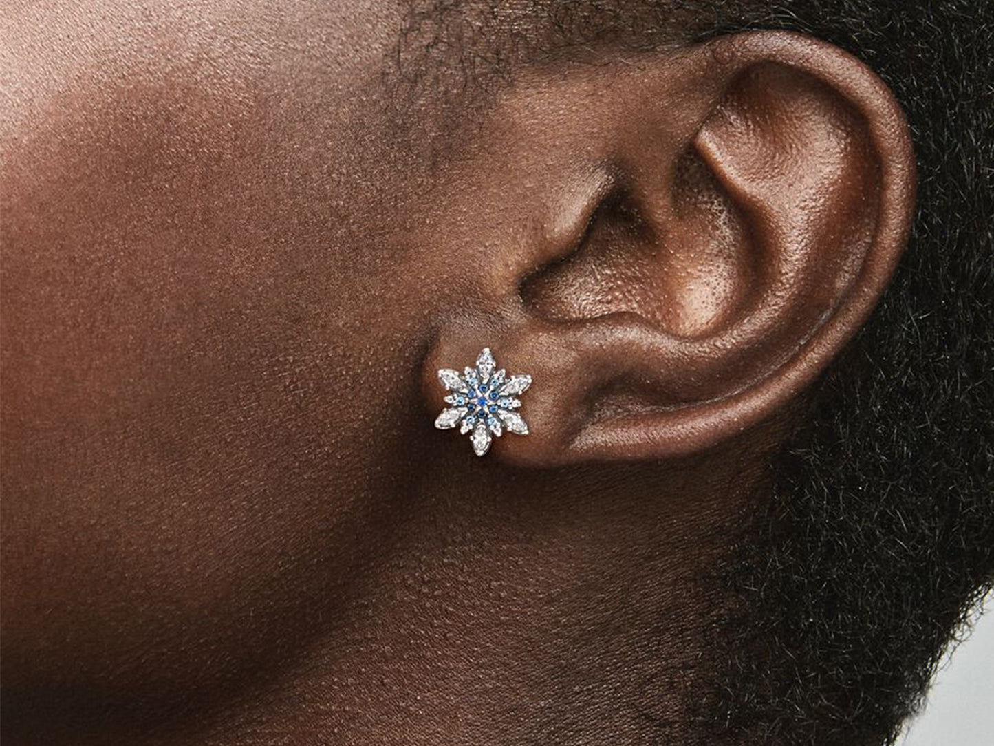 Silver Snowflake Elegance Stud Earrings