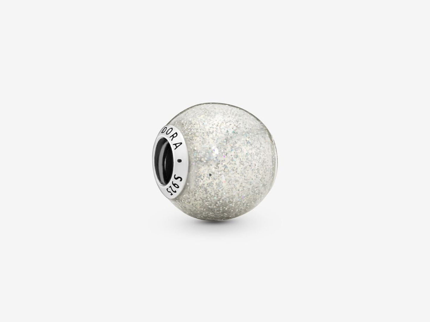 Silver Sparkle Orb Charm