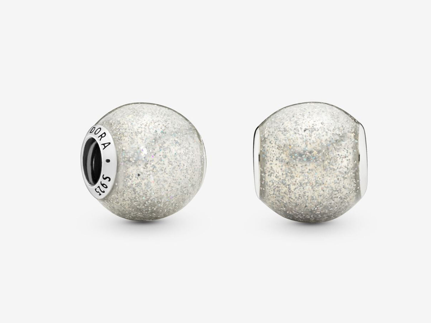 Silver Sparkle Orb Charm