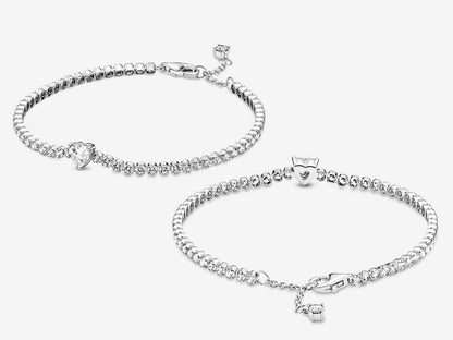 Sparkling Heart Tennis Bracelet