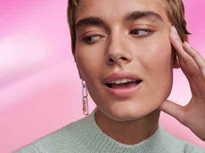 Smooth Chain Duo Hoop Earrings