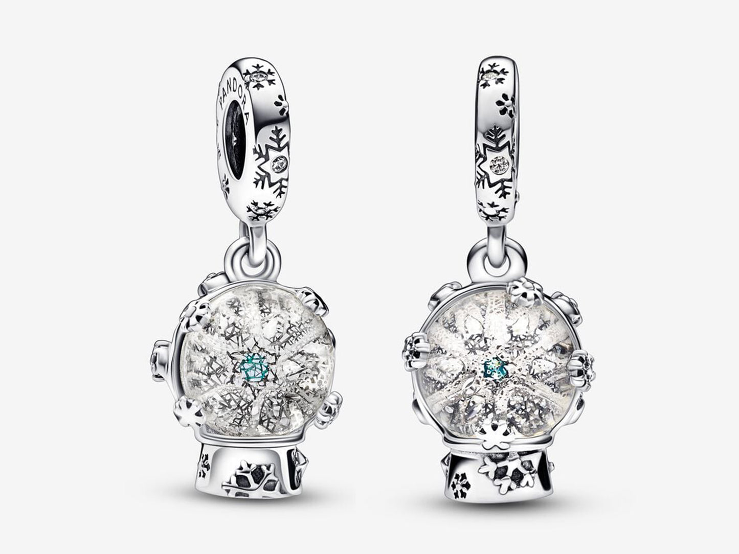 Snowflake Snow Globe Dangle Charm
