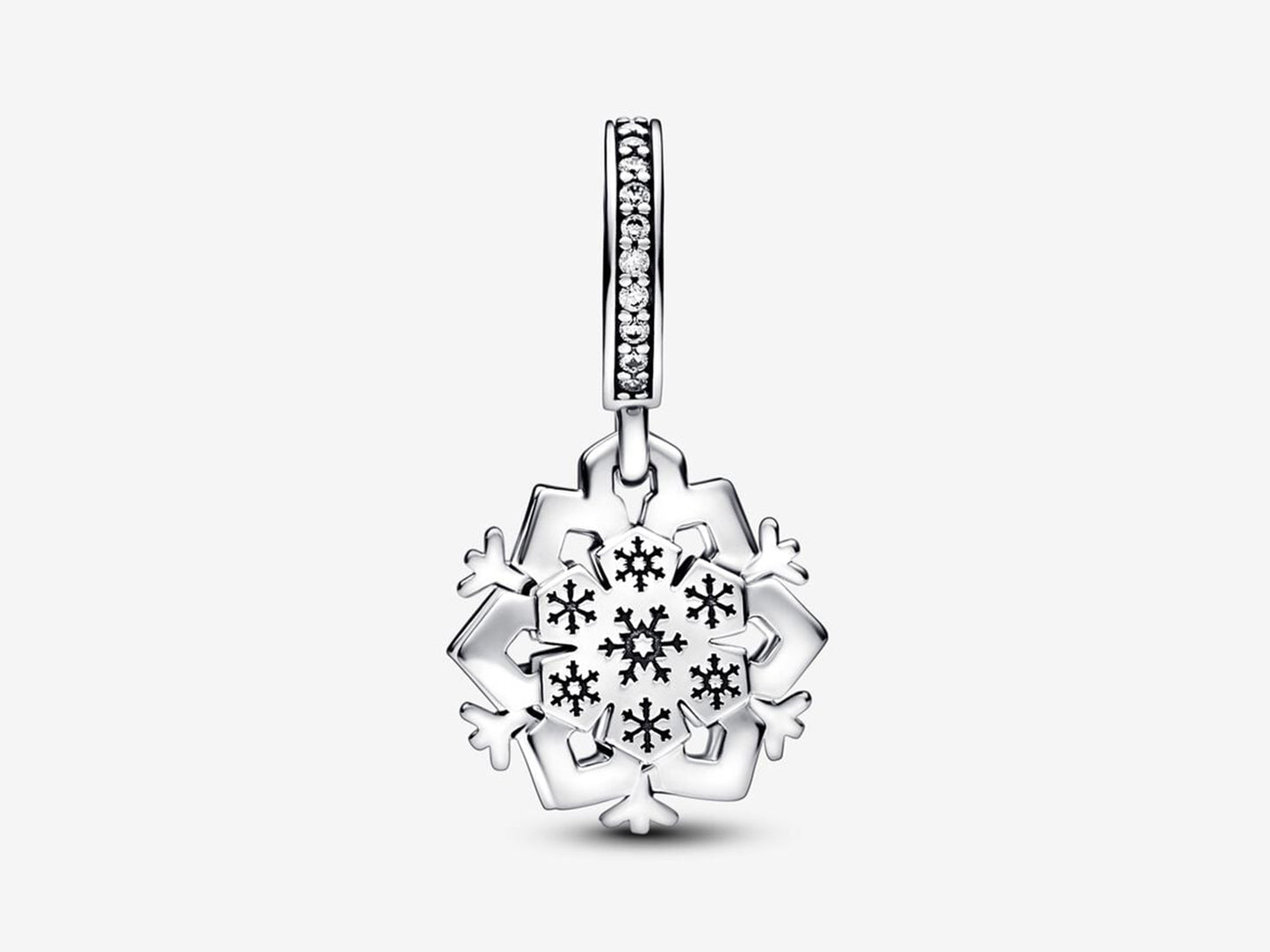 Sparkling Snowflake Double Dangle Charm