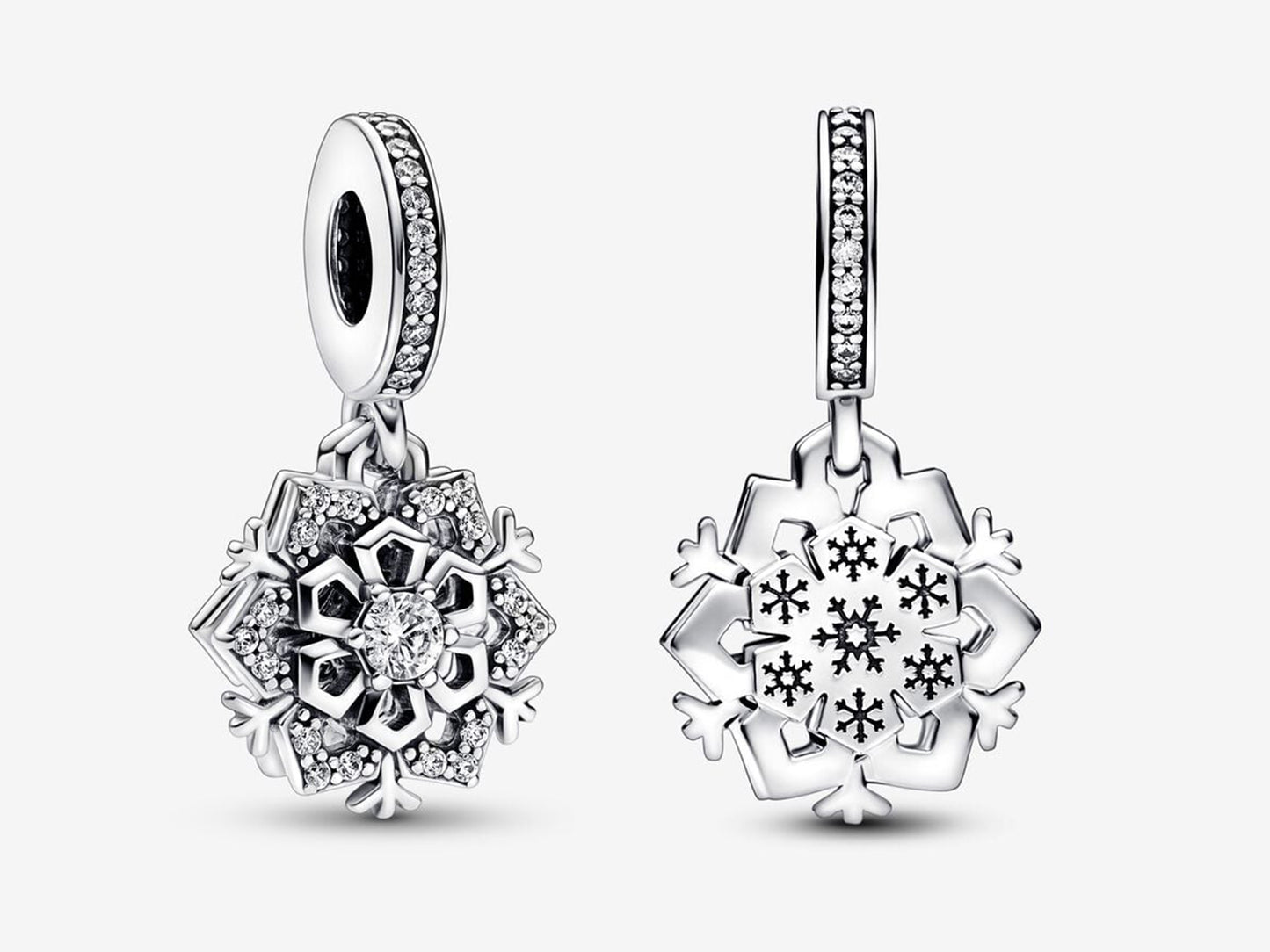 Sparkling Snowflake Double Dangle Charm
