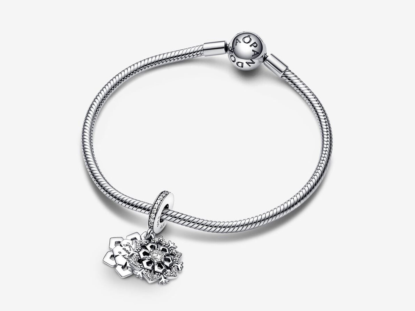 Sparkling Snowflake Double Dangle Charm