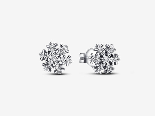 Sparkling Snowflake Stud Earrings