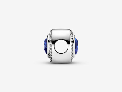 Sparkling Blue Heart Charm
