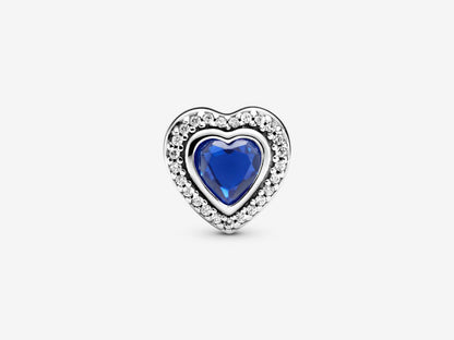 Sparkling Blue Heart Charm
