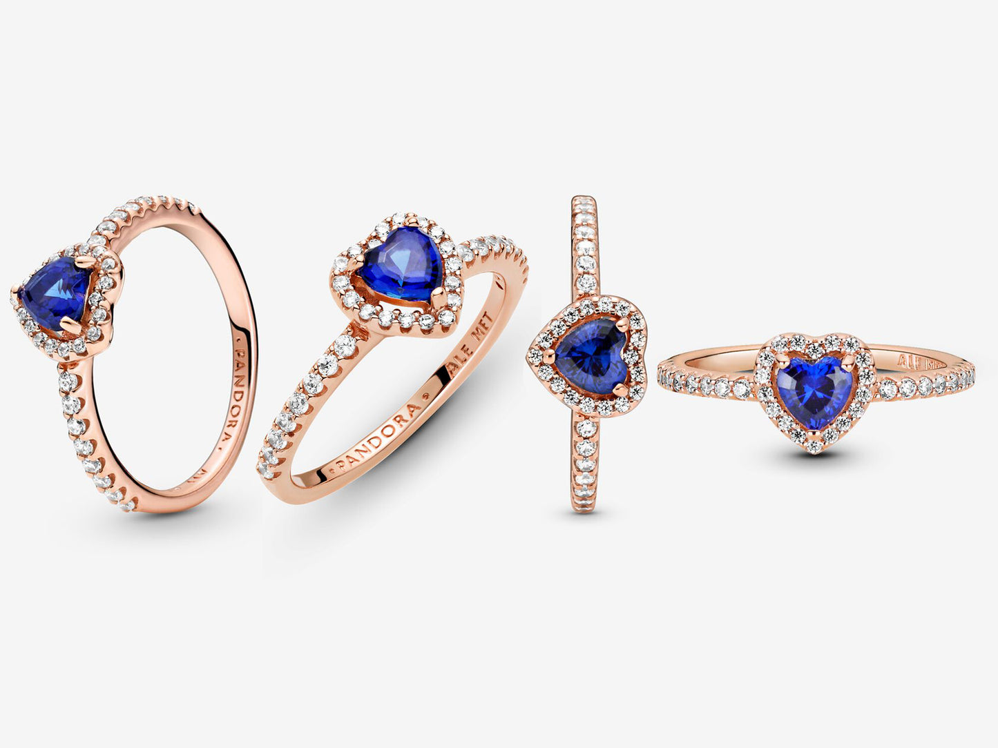Sparkling Blue Elevated Heart Ring