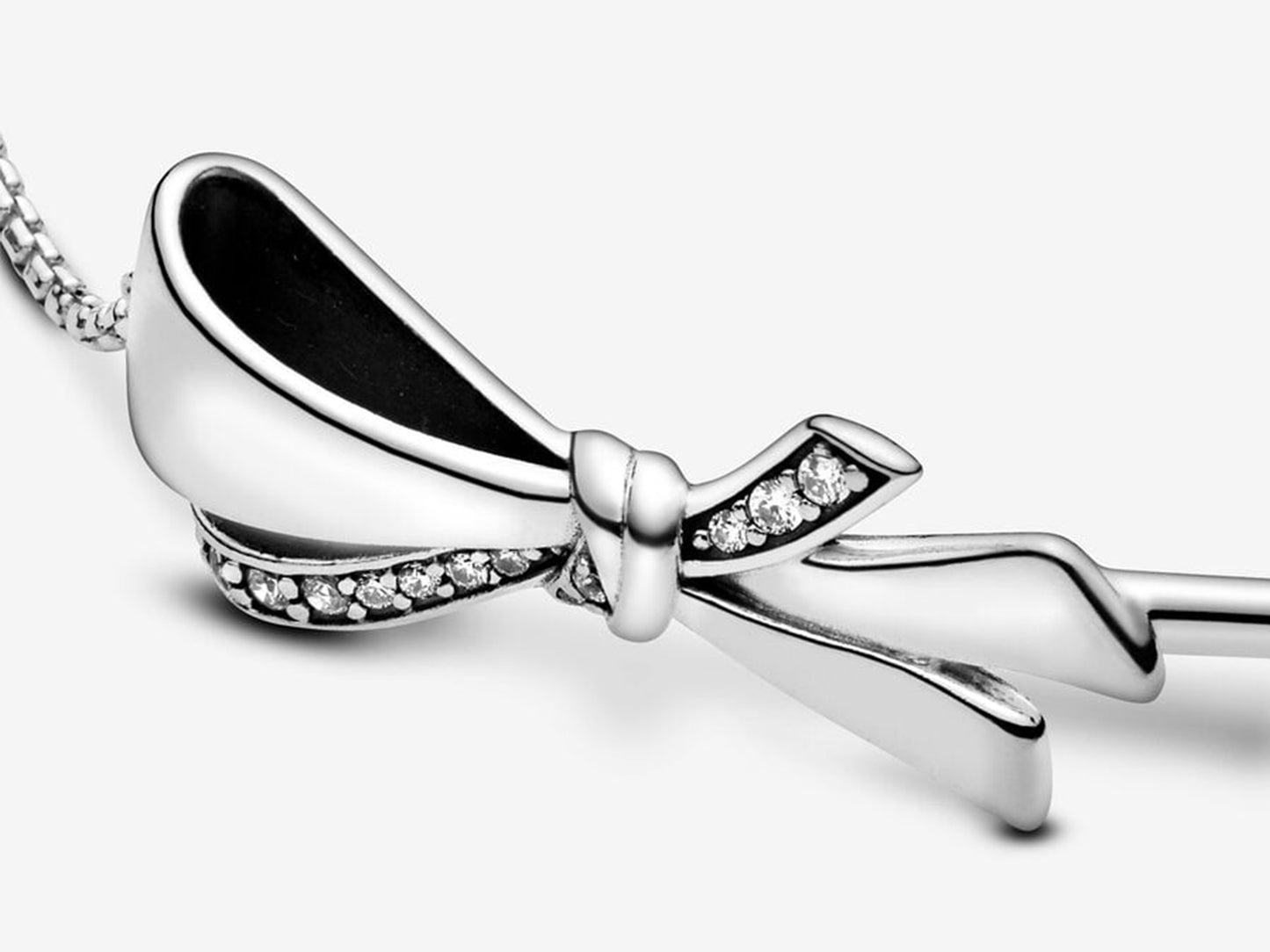 Sparkling Bow Slide Bracelet