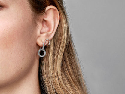 Sparkling Circle Stud Earrings
