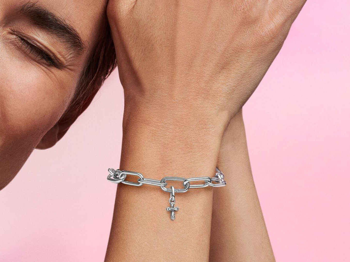 Sparkling Cross Mini Dangle Charm