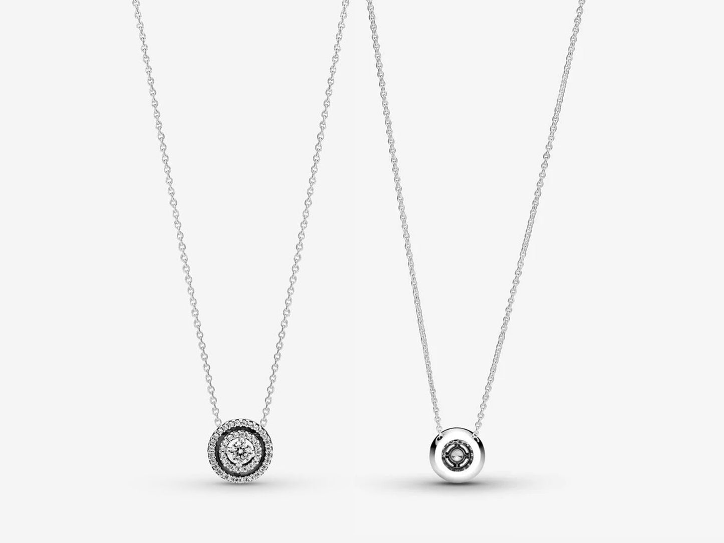 Sparkling Double Halo Collier Necklace