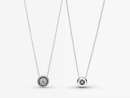 Sparkling Double Halo Collier Necklace