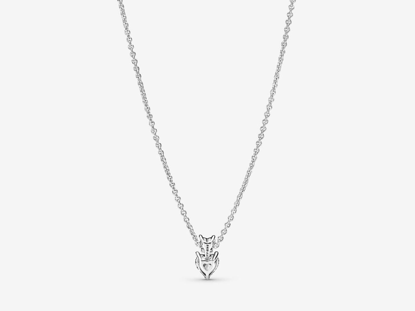 Double Heart Pendant Sparkling Collier Necklace