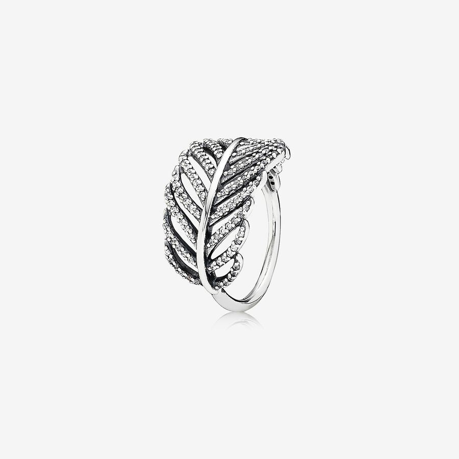 Sparkling Feather Ring