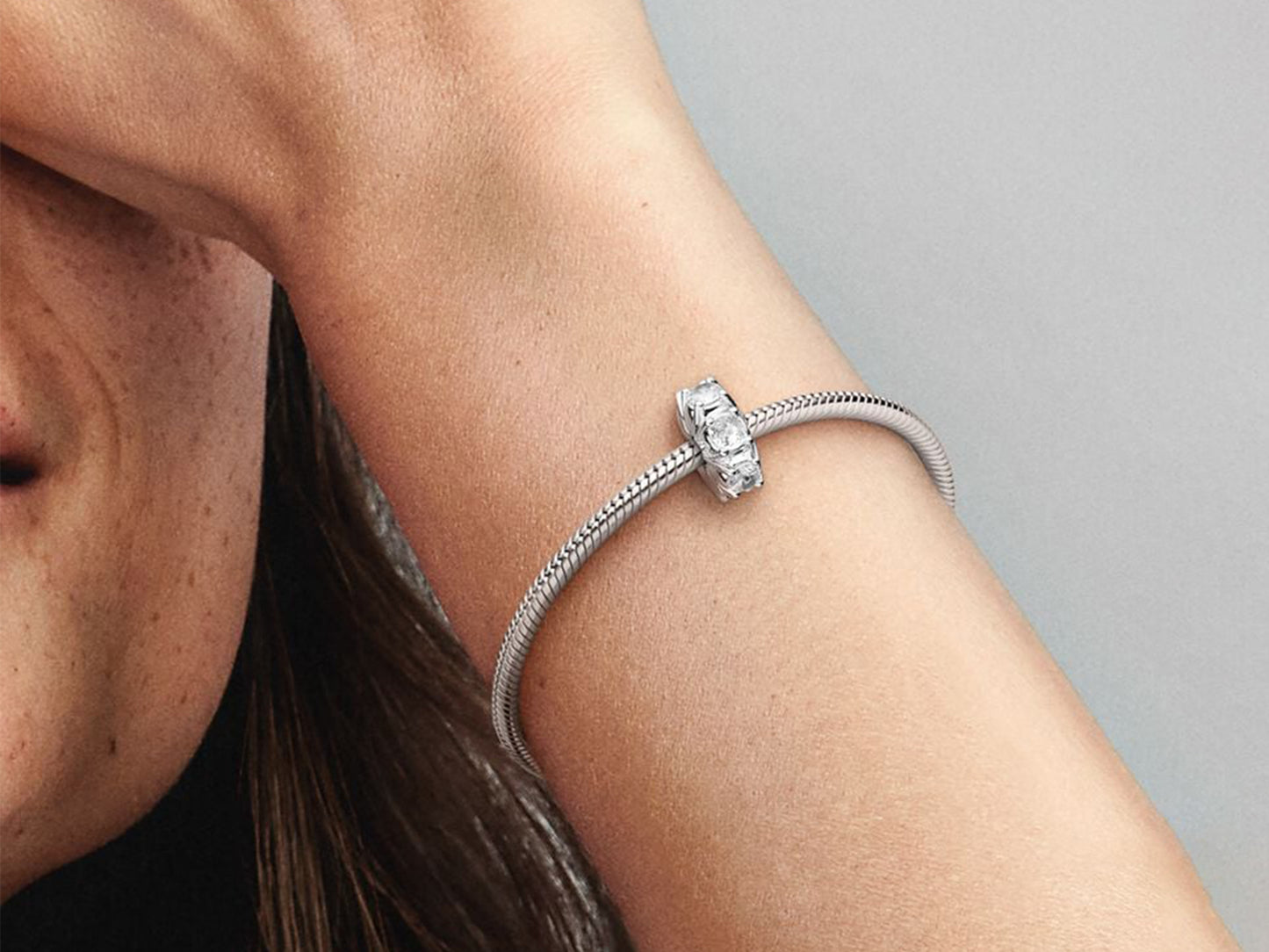 Sparkling Gemstone Clasp Charm