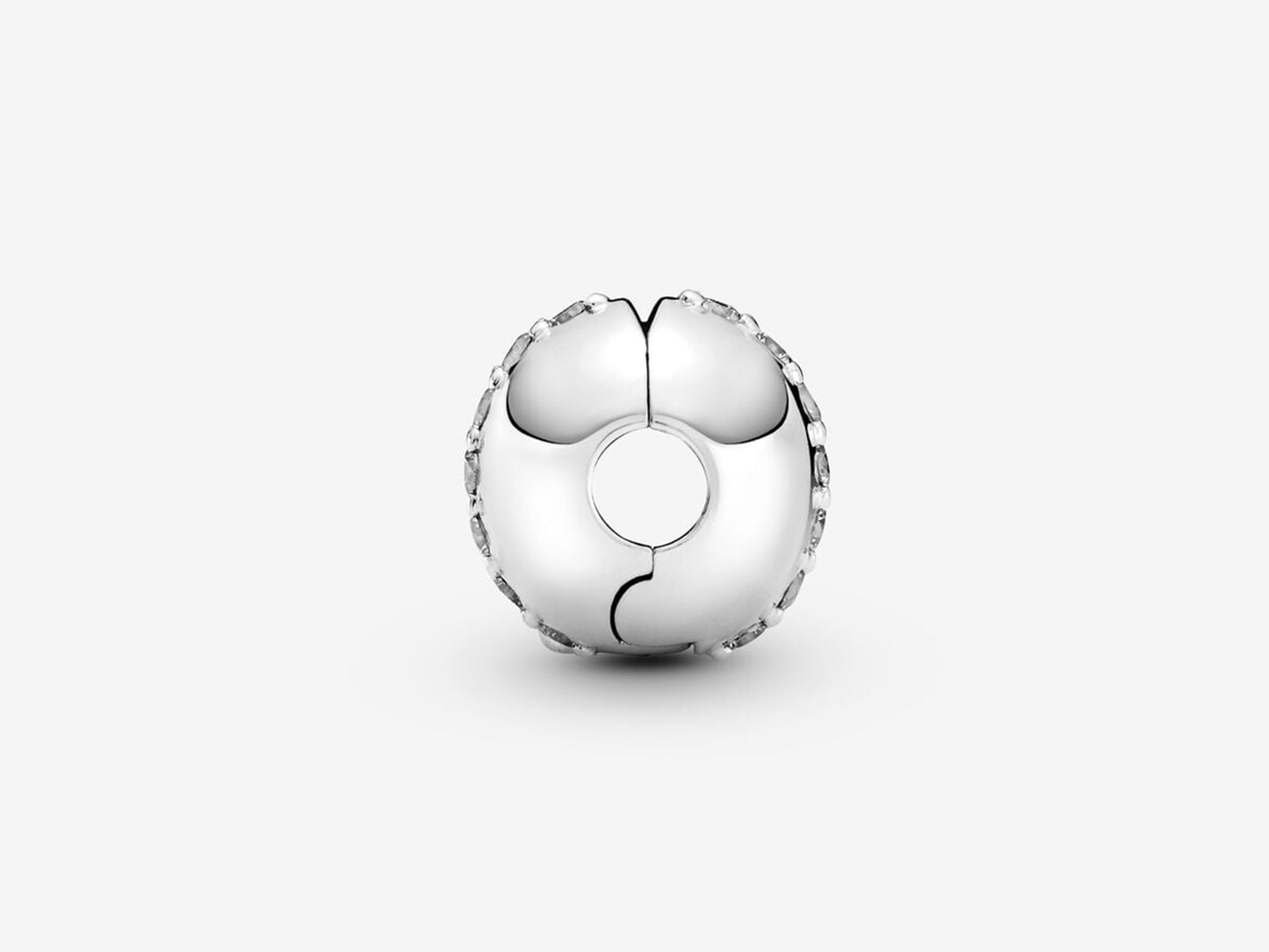 Sparkling Halo Clasp Charm