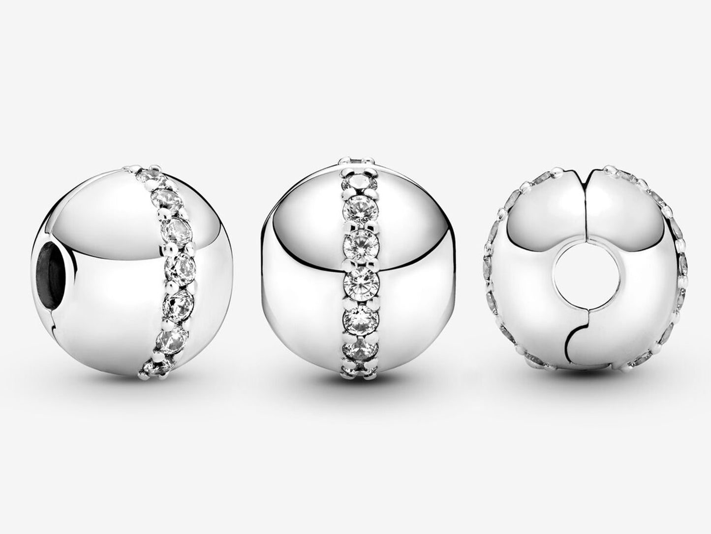 Sparkling Halo Clasp Charm