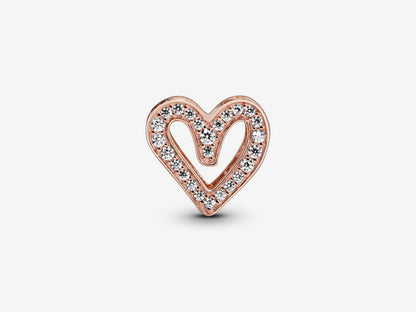 Sparkling Freehand Heart Charm