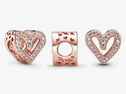 Sparkling Freehand Heart Charm
