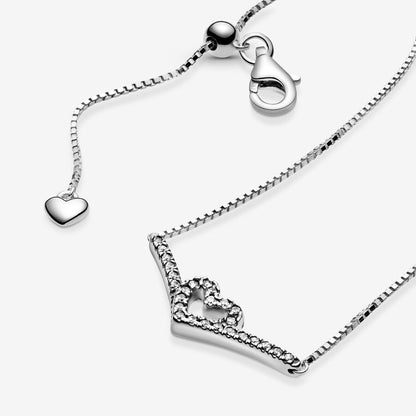 Sparkling Heart Wishing Rolo Necklace
