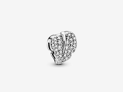 Sparkling Leaf Clasp Charm