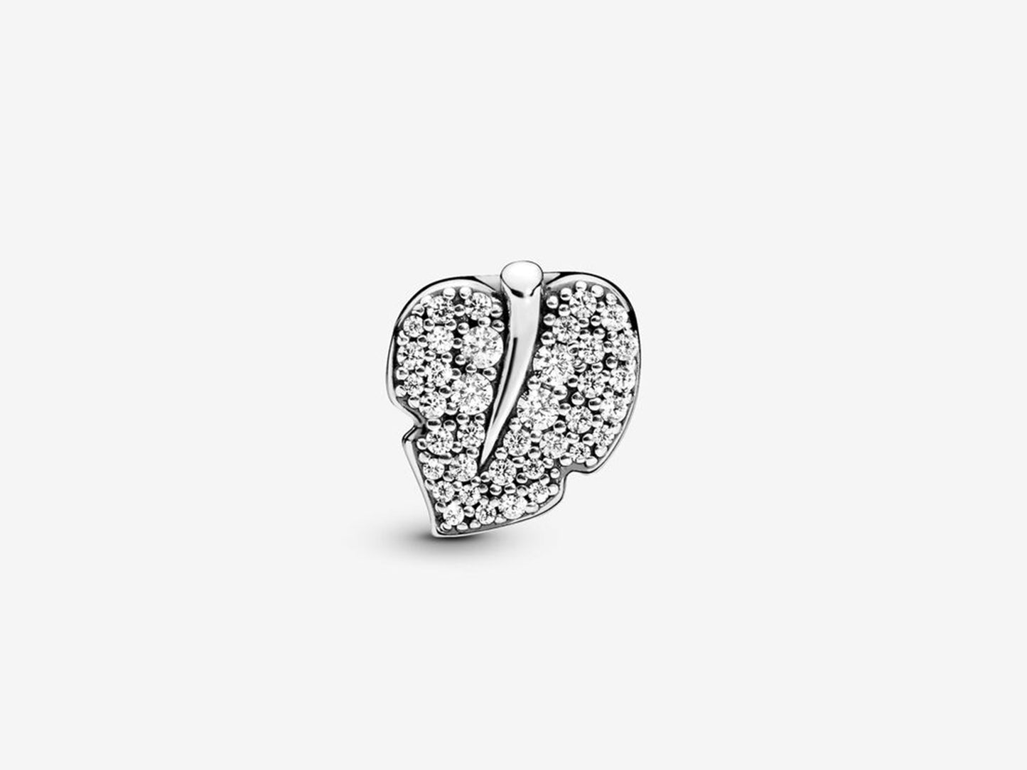Sparkling Leaf Clasp Charm