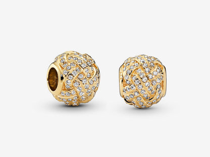 Sparkling Love Knot Charm