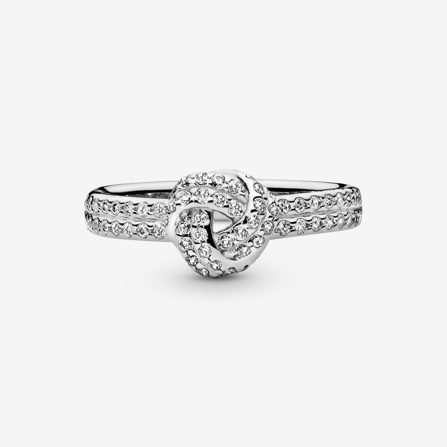 Sparkling Love Knot Ring