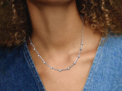 Sparkling Pavé Sectioned Necklace