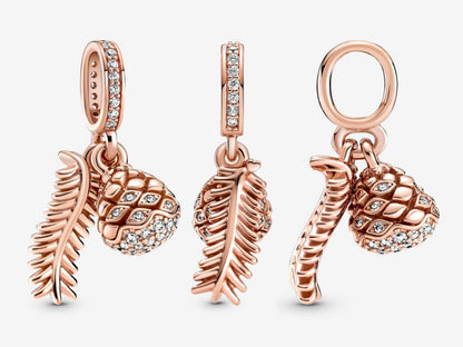 Sparkling Pine Cone Charm