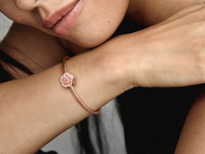 Sparkling Pink Blossom Charm
