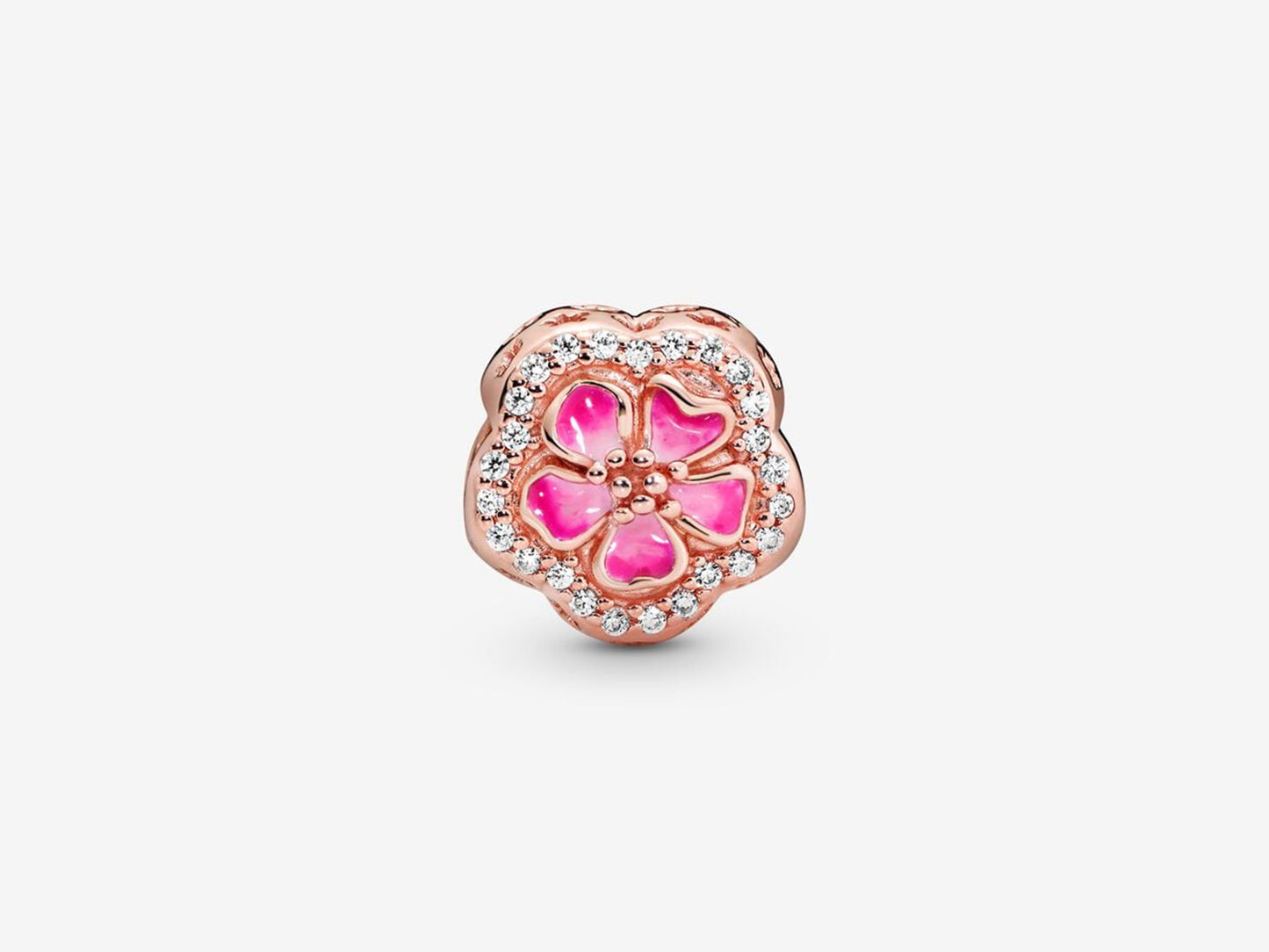 Sparkling Pink Blossom Charm