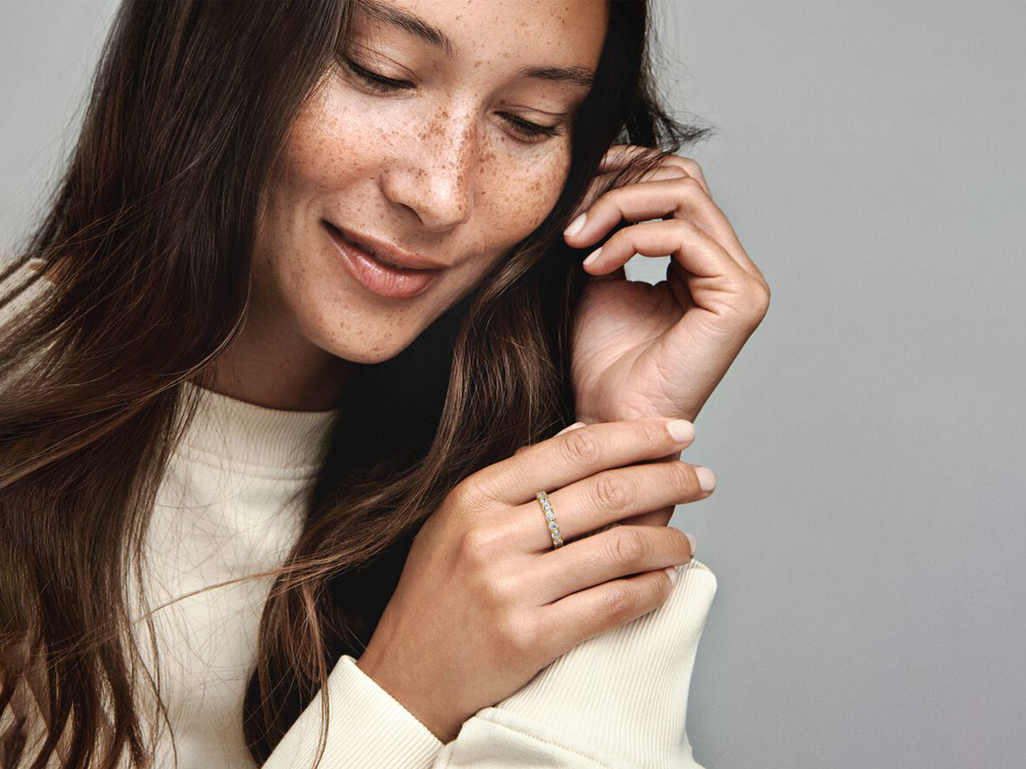 Sparkling Row Eternity Ring