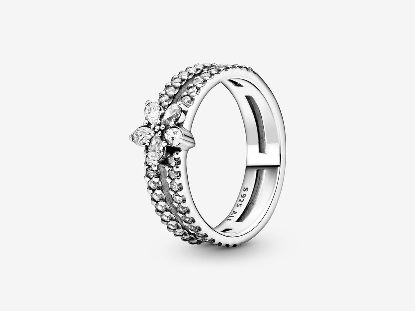 Sparkling Snowflake Duo Ring