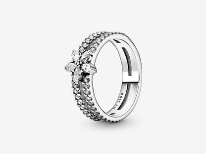 Sparkling Snowflake Duo Ring