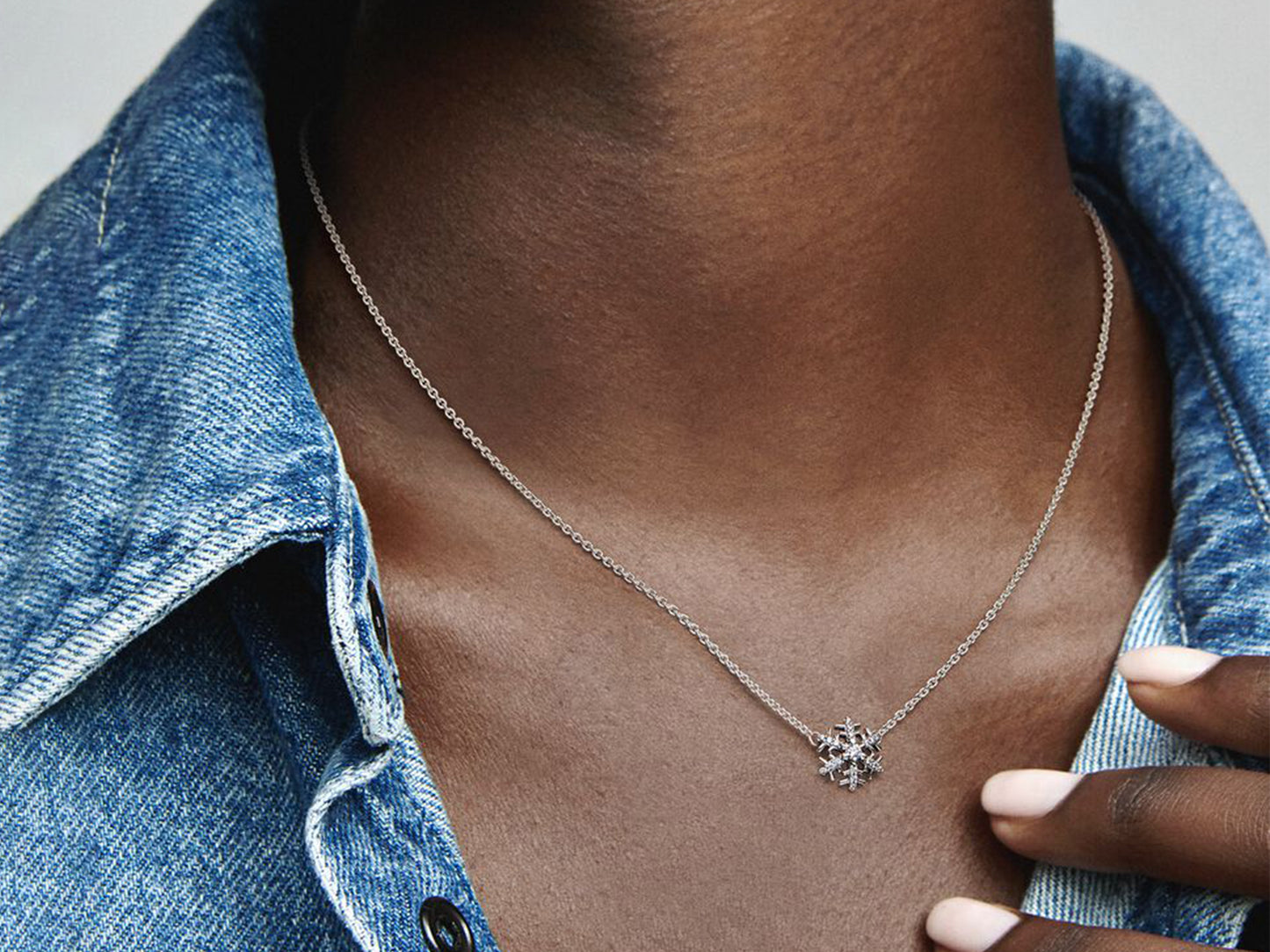Sparkling Snowflake Pendant Necklace