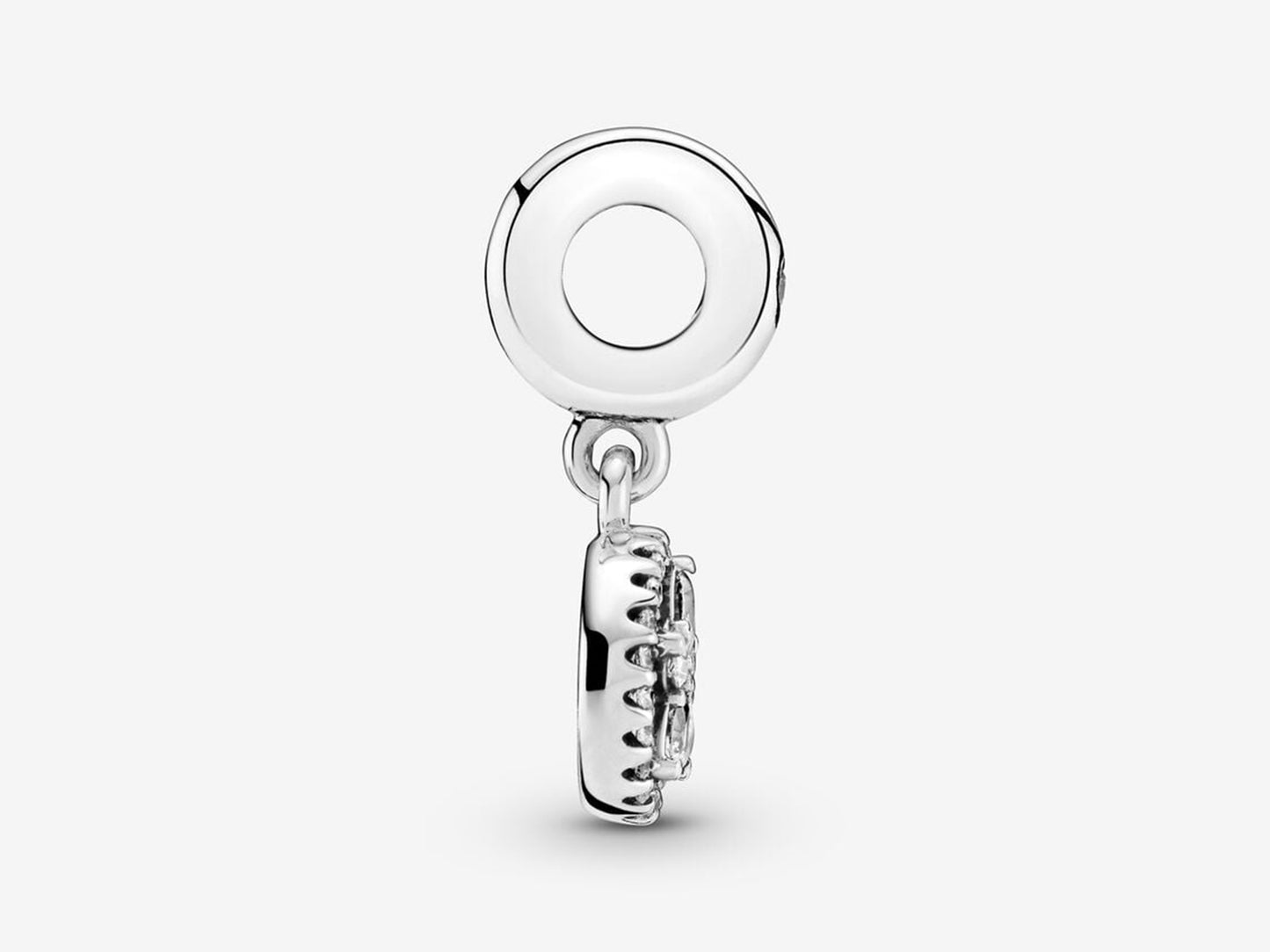 Sparkling Snowflake Round Charm