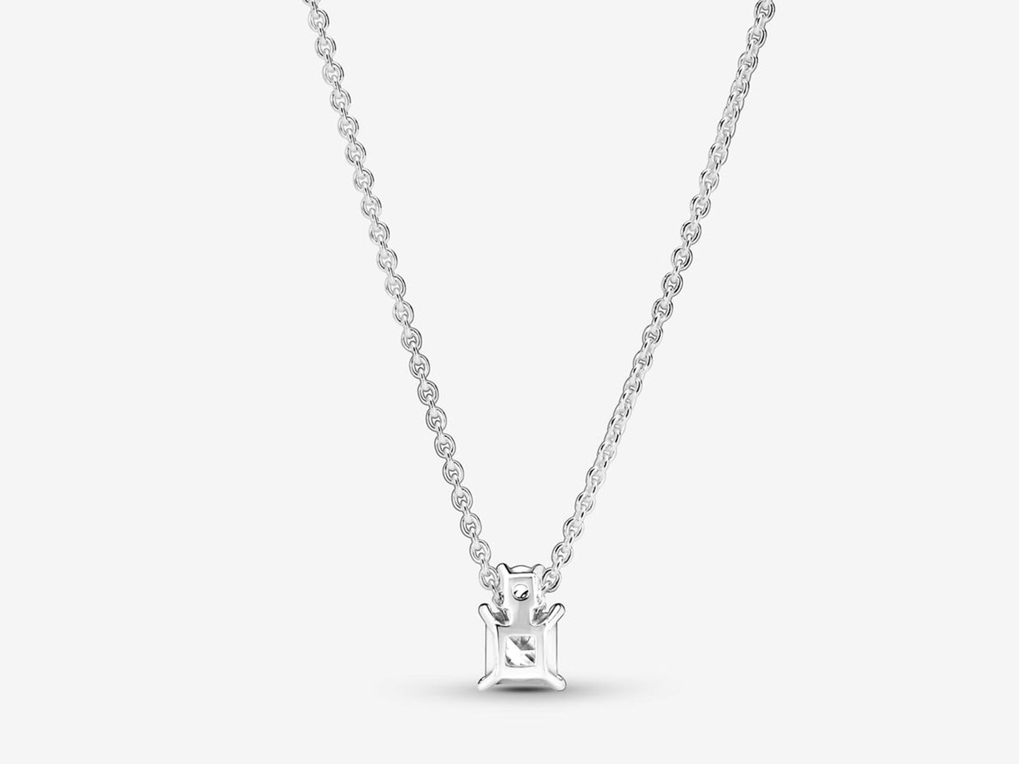 Sparkling Collier Round & Square Pendant Necklace