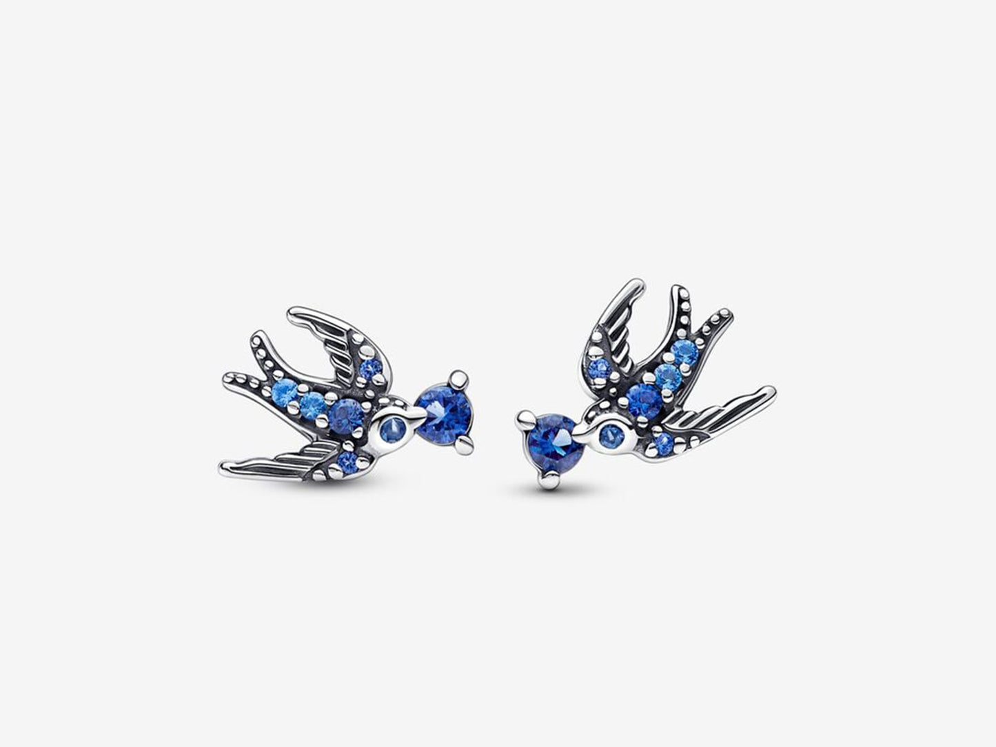 Sparkling Swallow Stud Earrings