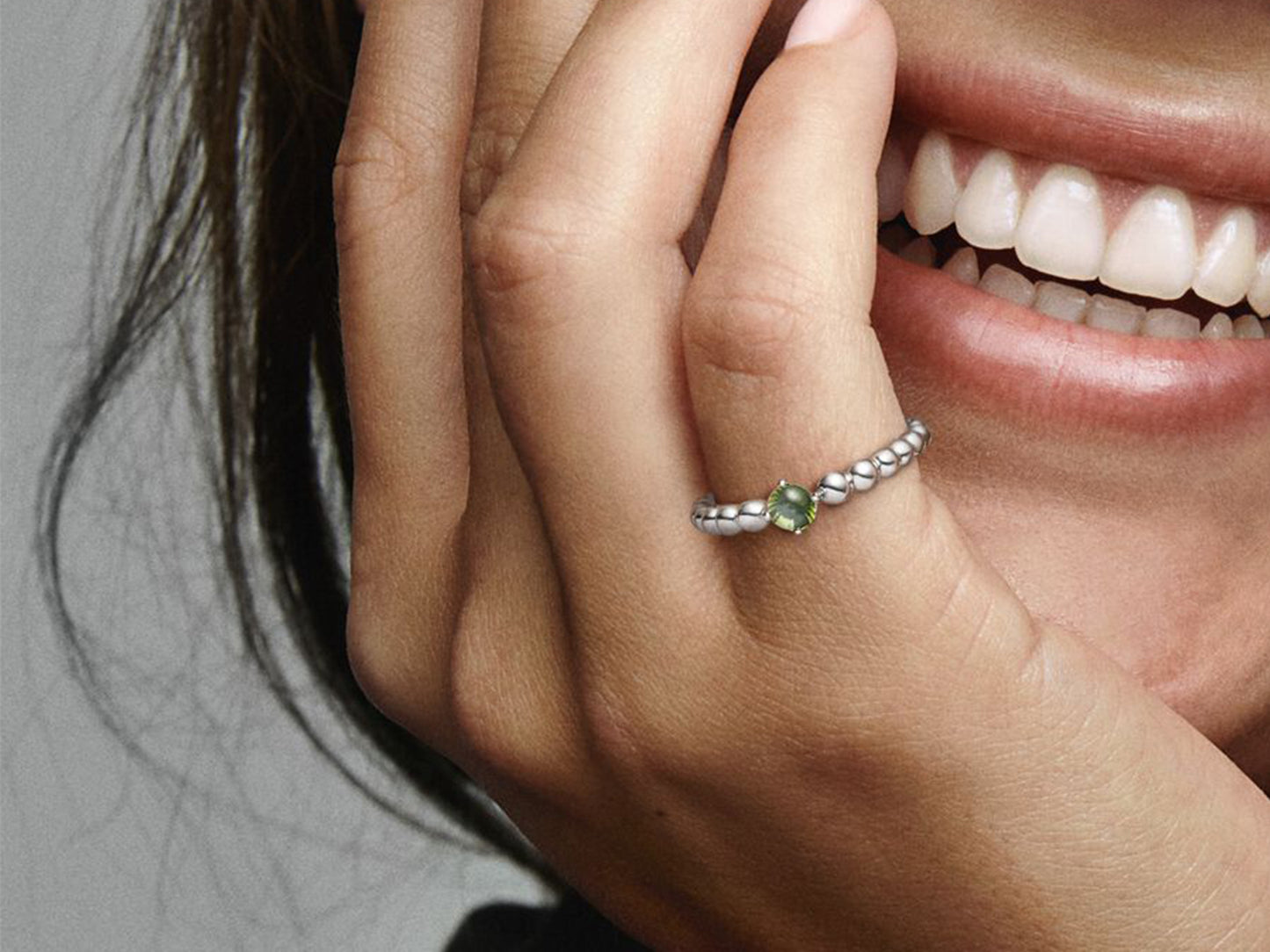 Spring Green Bead Elegance Ring