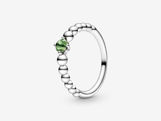 Spring Green Bead Elegance Ring