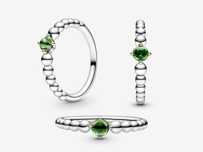 Spring Green Bead Elegance Ring