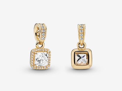 Square Brilliant Halo Pendant