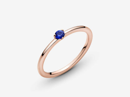 Stellar Blue Solitaire Ring