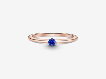 Stellar Blue Solitaire Ring