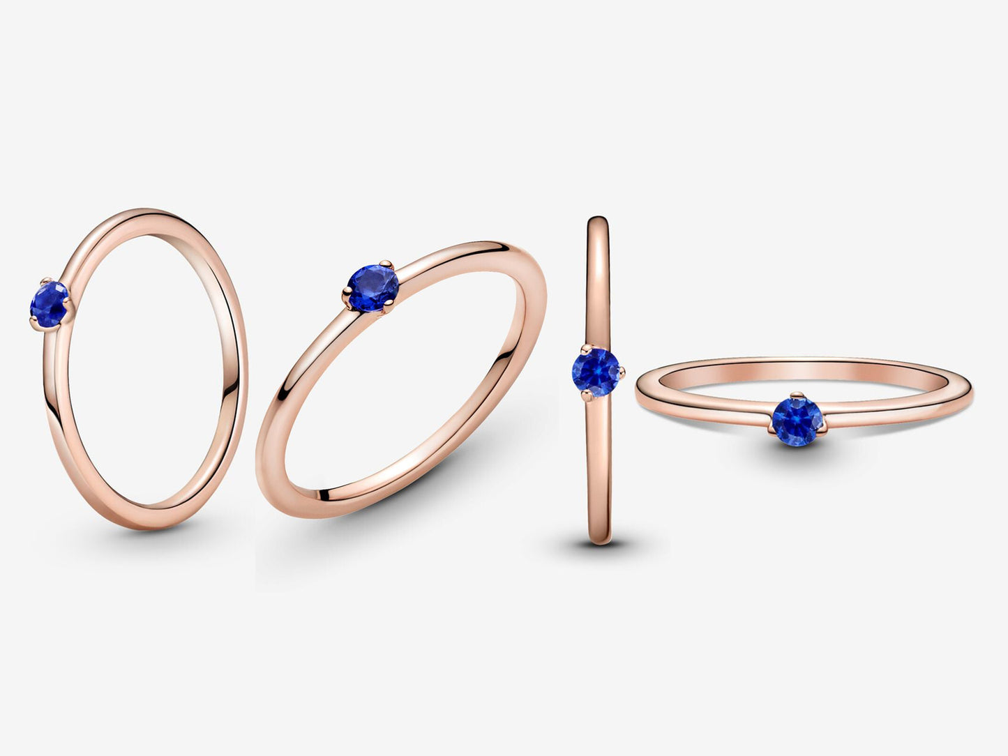 Stellar Blue Solitaire Ring