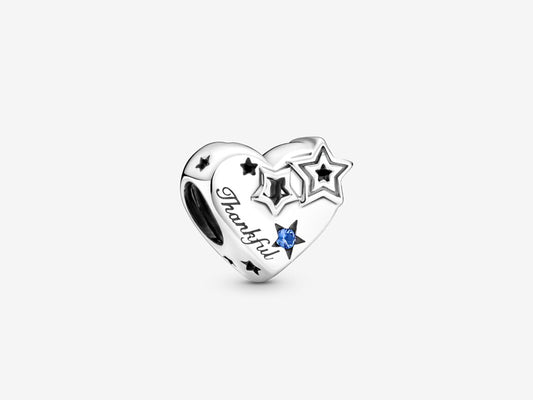 Starry Gratitude Heart Charm